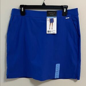 Rafaella Skort Womens Large 18” length Blue Stretchy Pockets Athleisure Golf